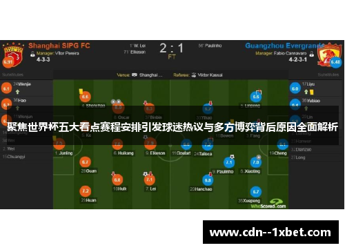 聚焦世界杯五大看点赛程安排引发球迷热议与多方博弈背后原因全面解析